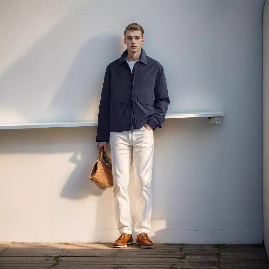 Herren leichte Übergangsjacke mit praktischen Brusttaschen und modernem Schnitt WW