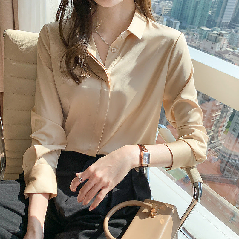 Damen Elegante und bequeme Bluse mit feinem Kragen WW