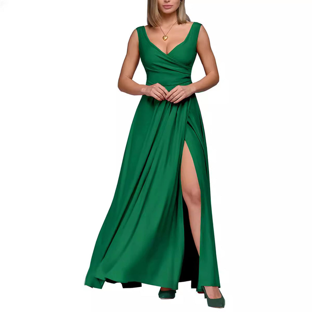 Damen Maxi-Kleid mit elegantem Wickeldesign WW