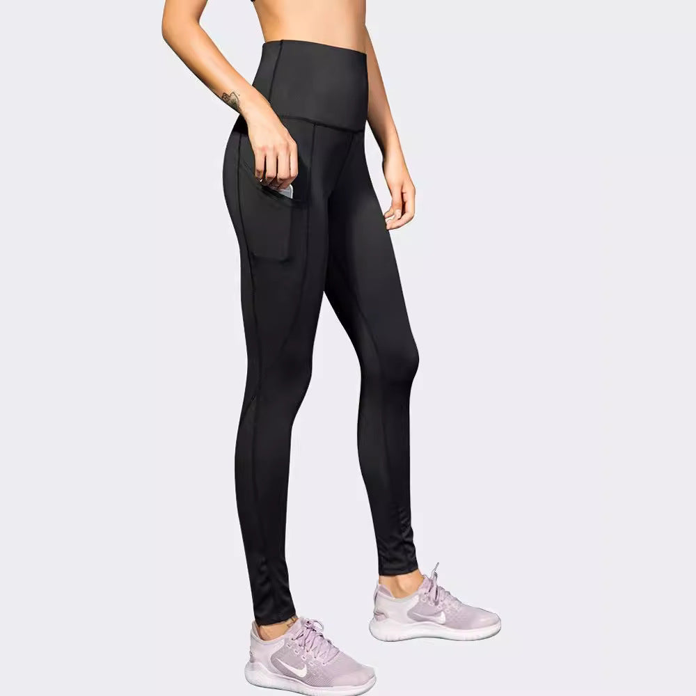 Damen Hochbund-Leggings aus atmungsaktivem Material mit figurformendem Effekt WW