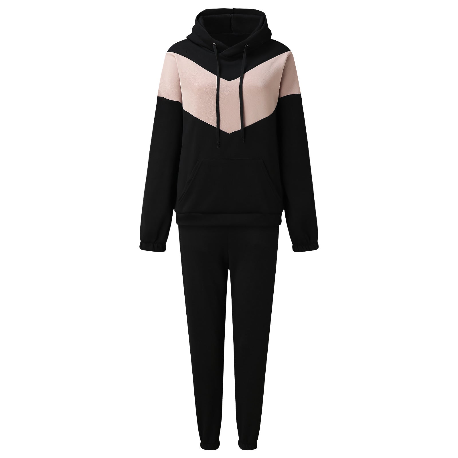 Damen Sportliches Set aus Fleece-Hoodie und Jogginghose mit hybridem Design WW