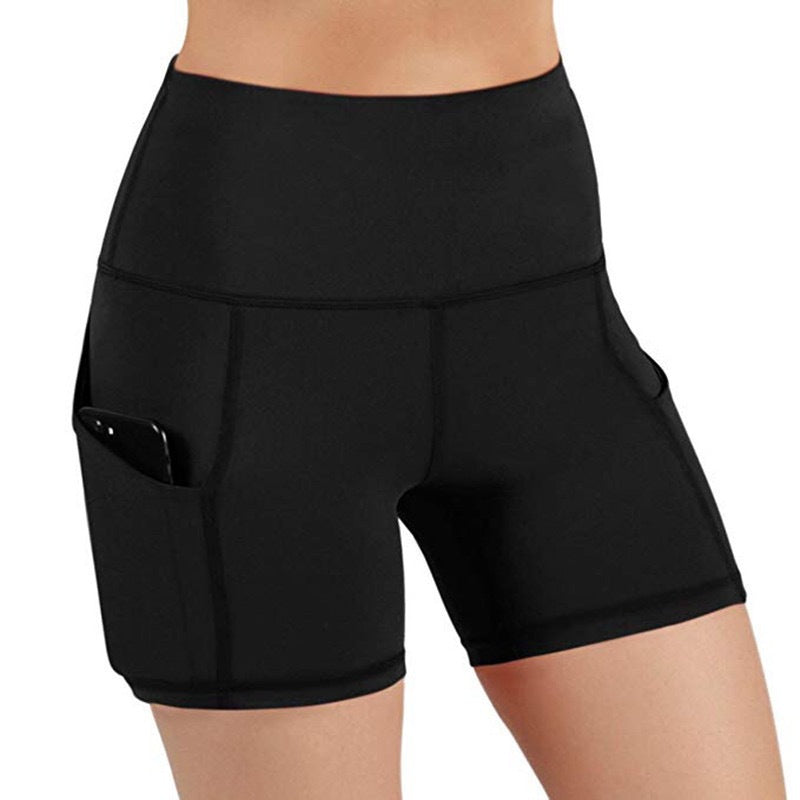 Damen Sportliche Hochtaillierte Shorts WW