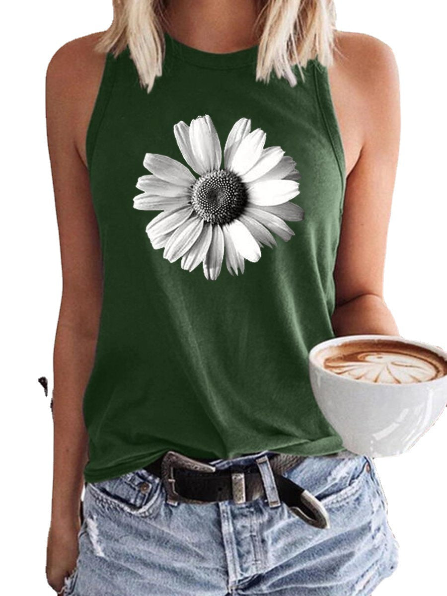 Damen ärmelloses Oberteil mit floralem Design WW