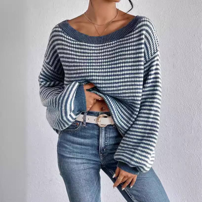 Damen Off-Shoulder Strickpullover WW
