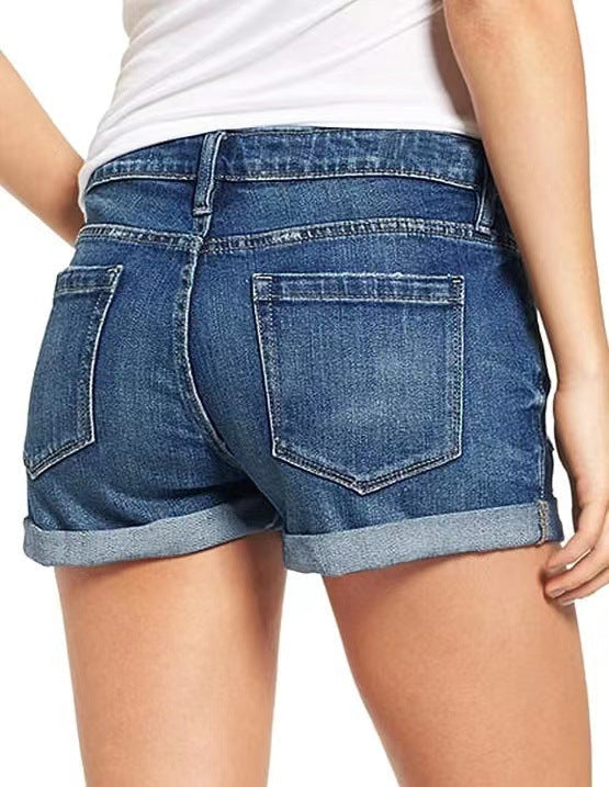 Damen trendige Destroyed Jeans-Shorts WW