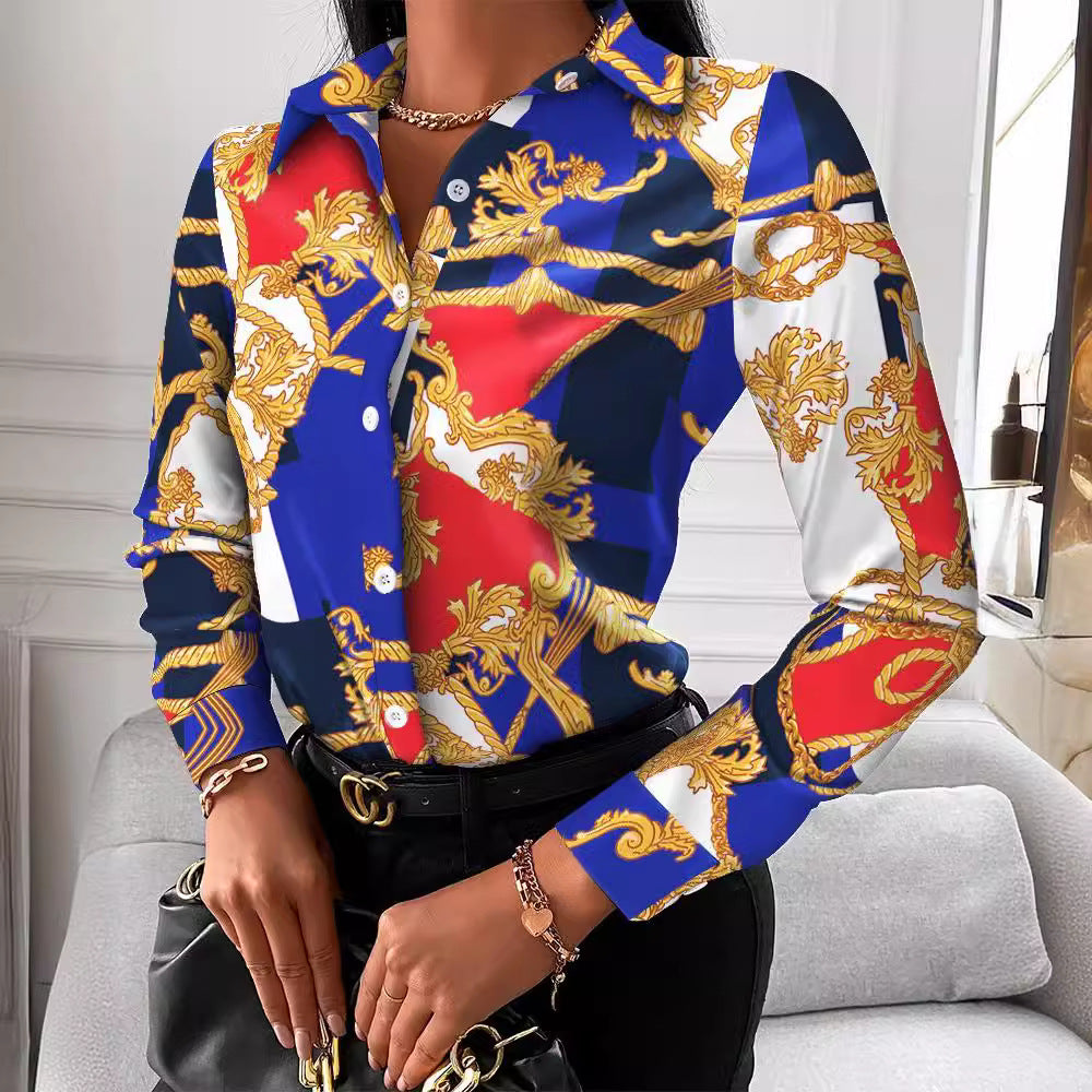 Damen Bluse mit elegantem Kettenmuster WW