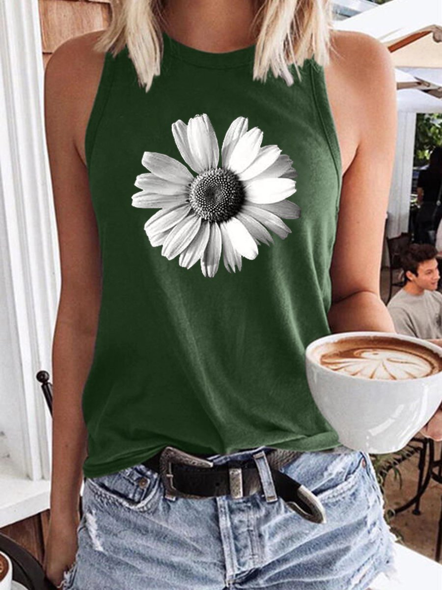 Damen ärmelloses Oberteil mit floralem Design WW