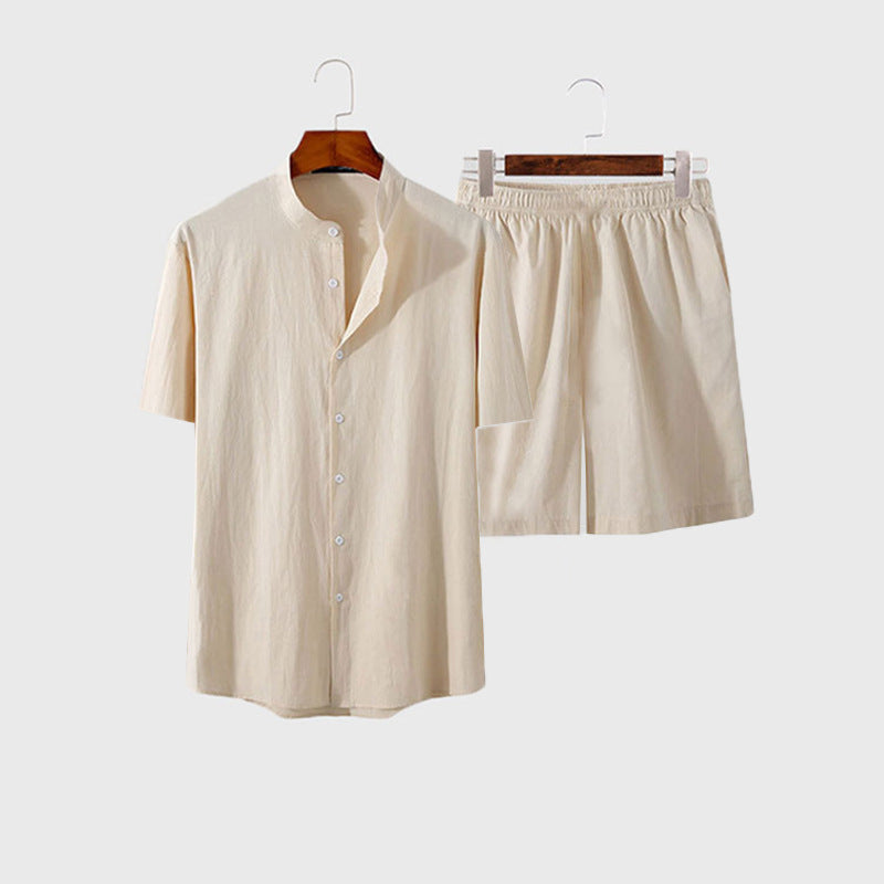 Herren lässiges Kurzarmhemd und Shorts Set WW