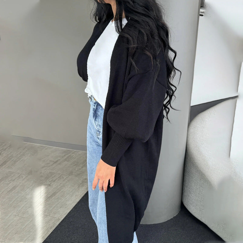 Damen Übergröße Cardigan mit lässigem Schnitt und tiefen Taschen WW