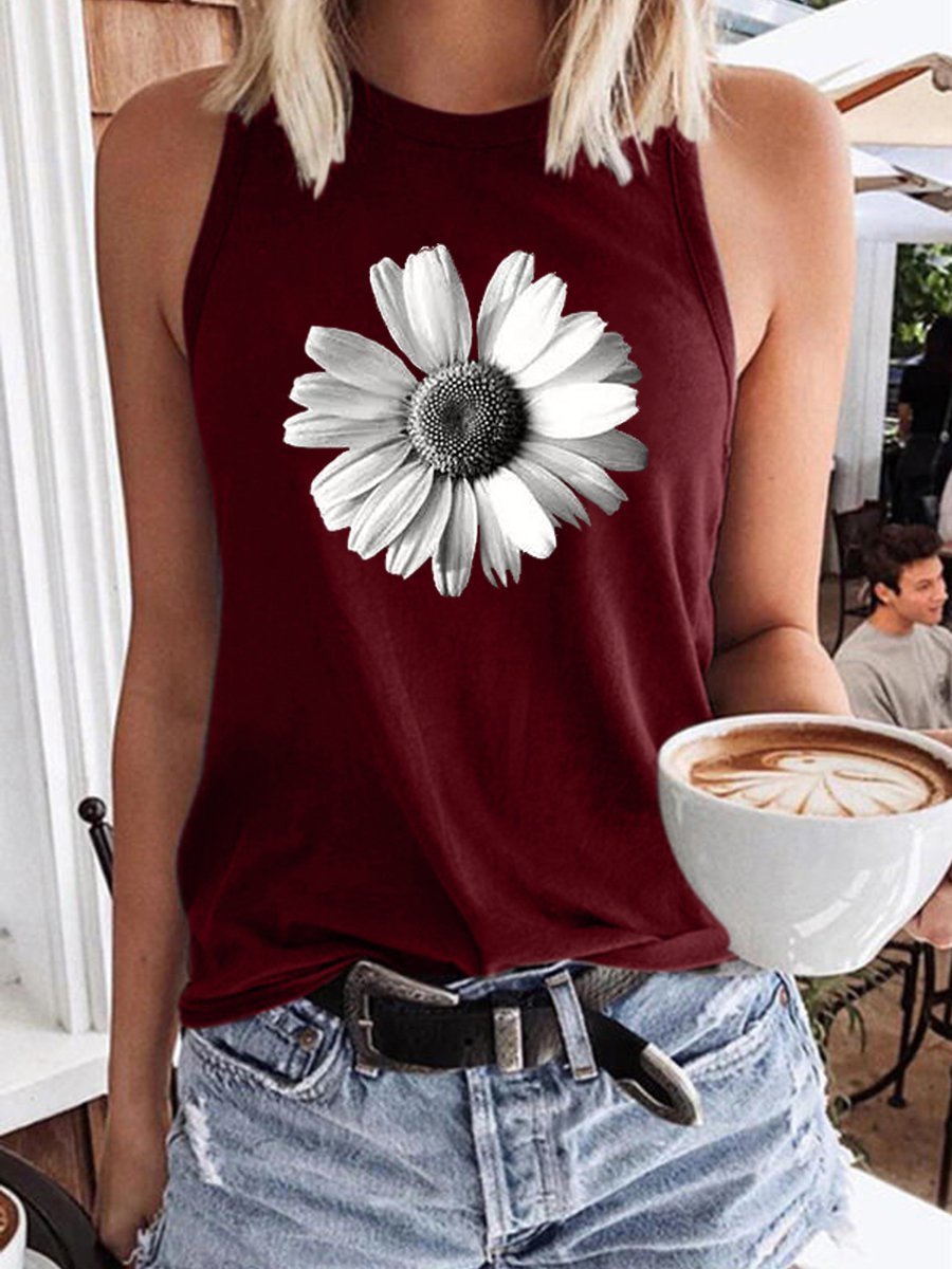 Damen ärmelloses Oberteil mit floralem Design WW