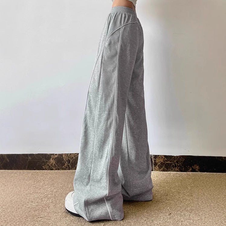 Damen Lässige Jogginghose mit weitem Schnitt und elastischem Bund WW