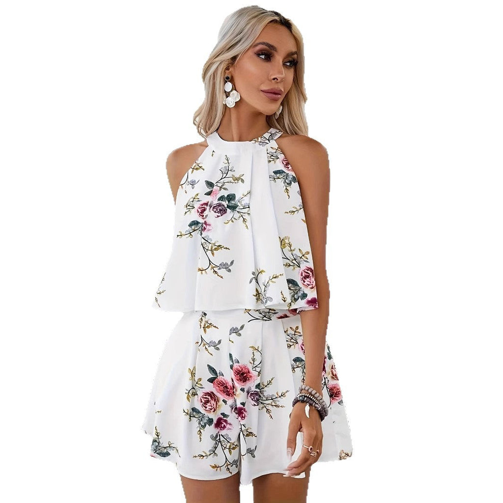 Damen Blumiges Zweiteiliges Lounge-Set WW