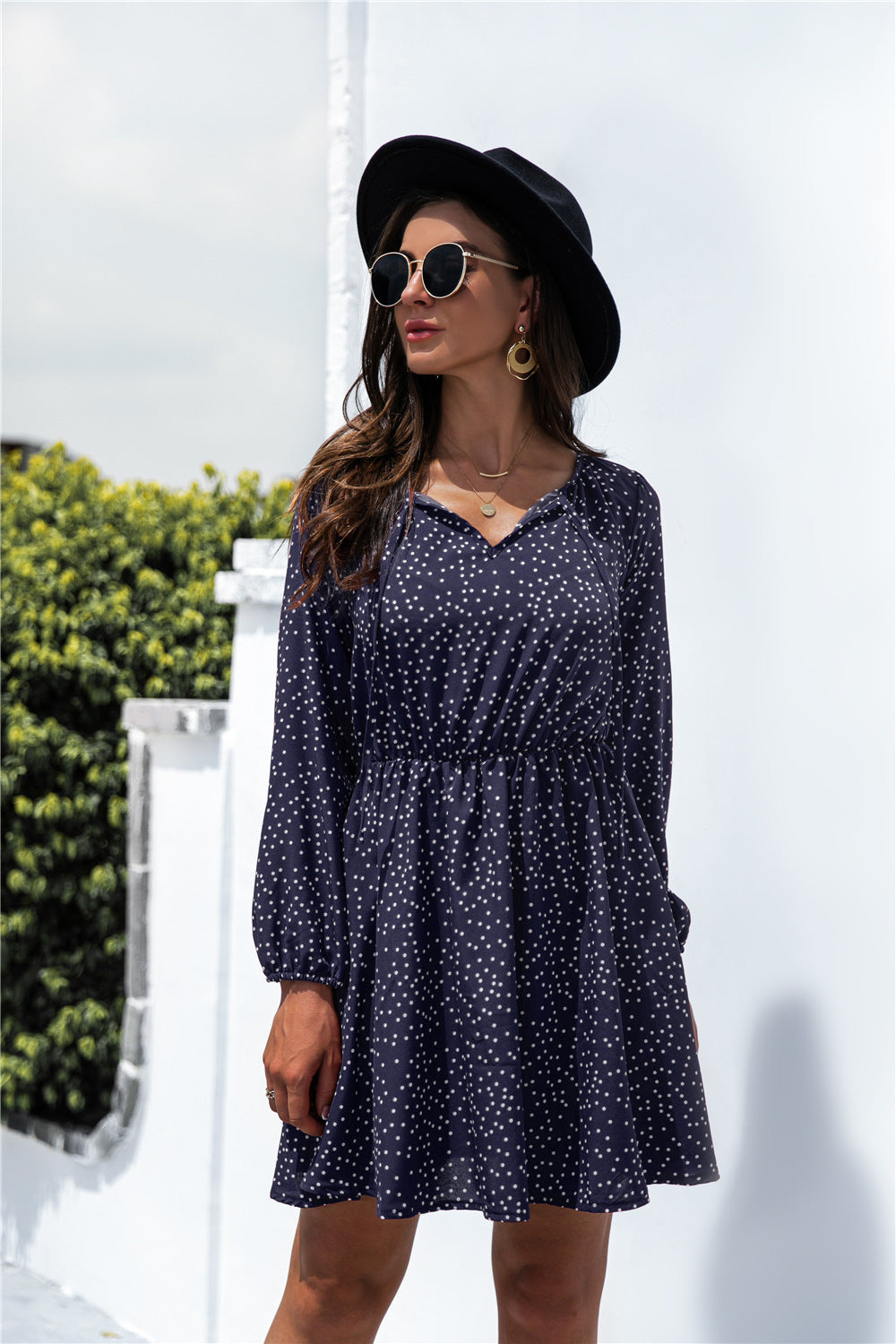 Damen Sommerkleid mit Polka-Dots WW