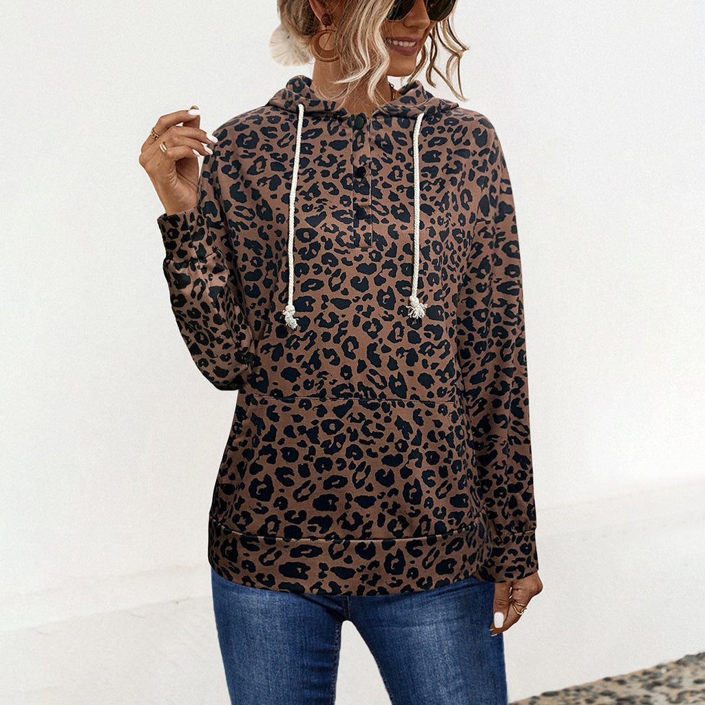 Damen Kapuzenpullover mit exklusivem Tiermuster und bequemer Passform WW