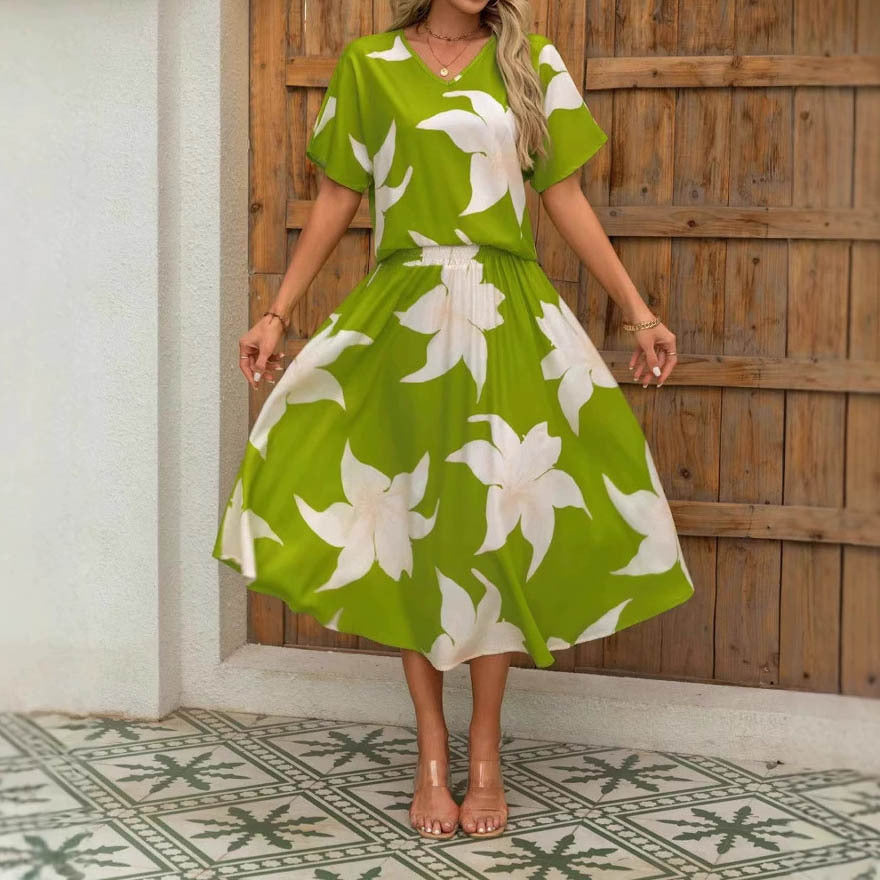 Damen Maxikleid mit fließendem Schnitt und floralem Muster WW