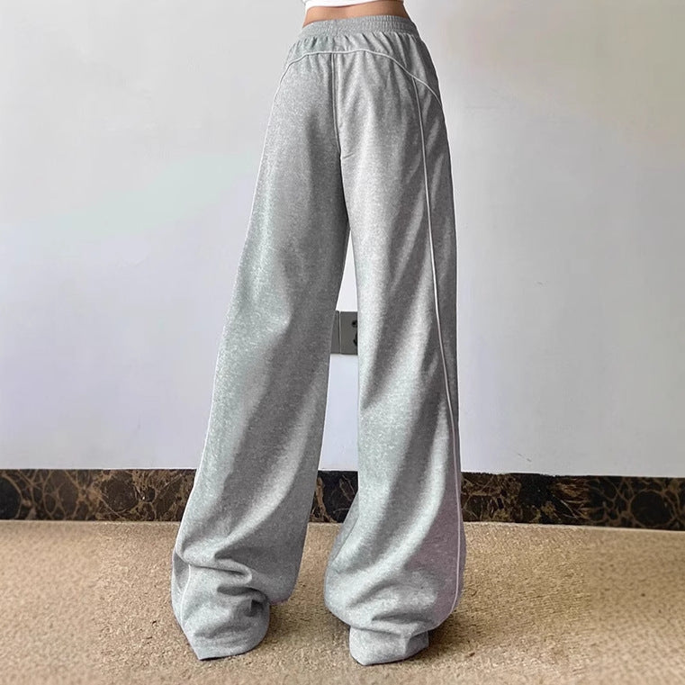 Damen Lässige Jogginghose mit weitem Schnitt und elastischem Bund WW