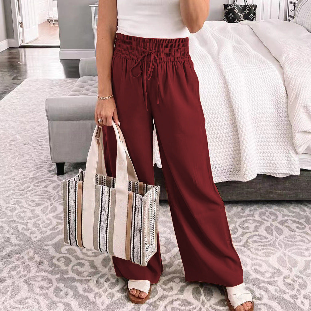 Damen Weite Freizeithose mit elastischem Bund und praktischen Taschen WW