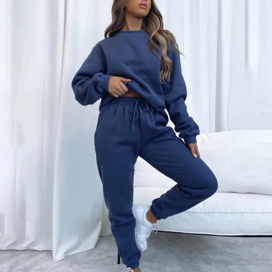 Damen angesagtes Oversized Loungewear-Set aus weichem Fleece WW