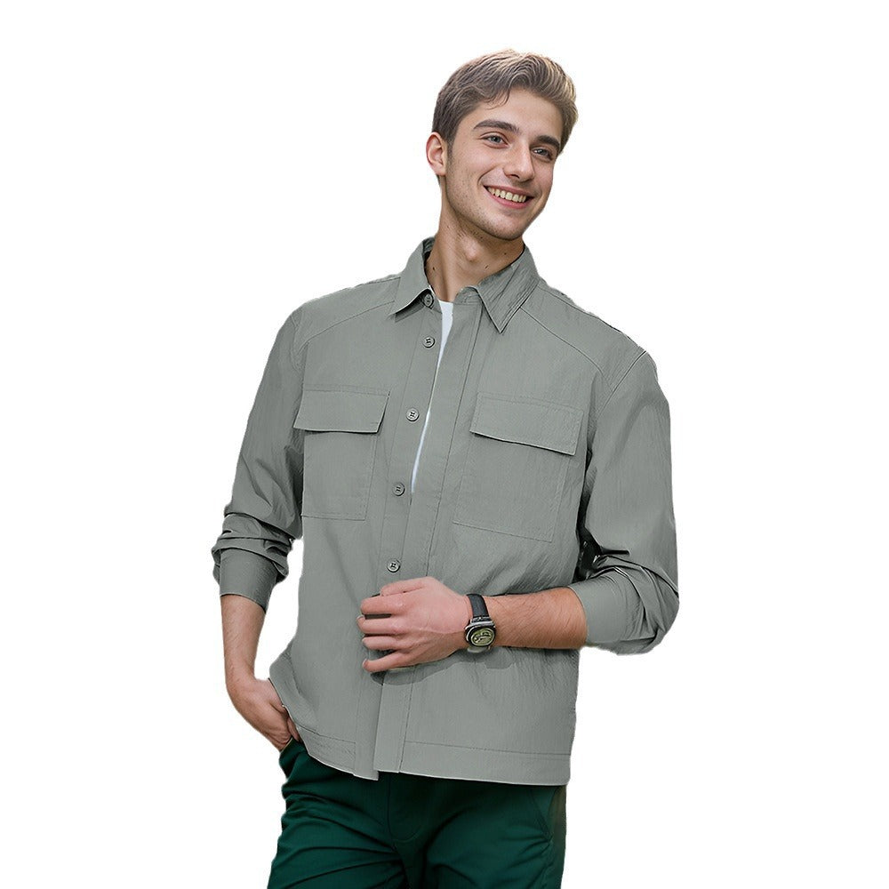 Herren Mehrzweck-Camp-Shirt mit praktischen Taschen und atmungsaktiven Eigenschaften WW