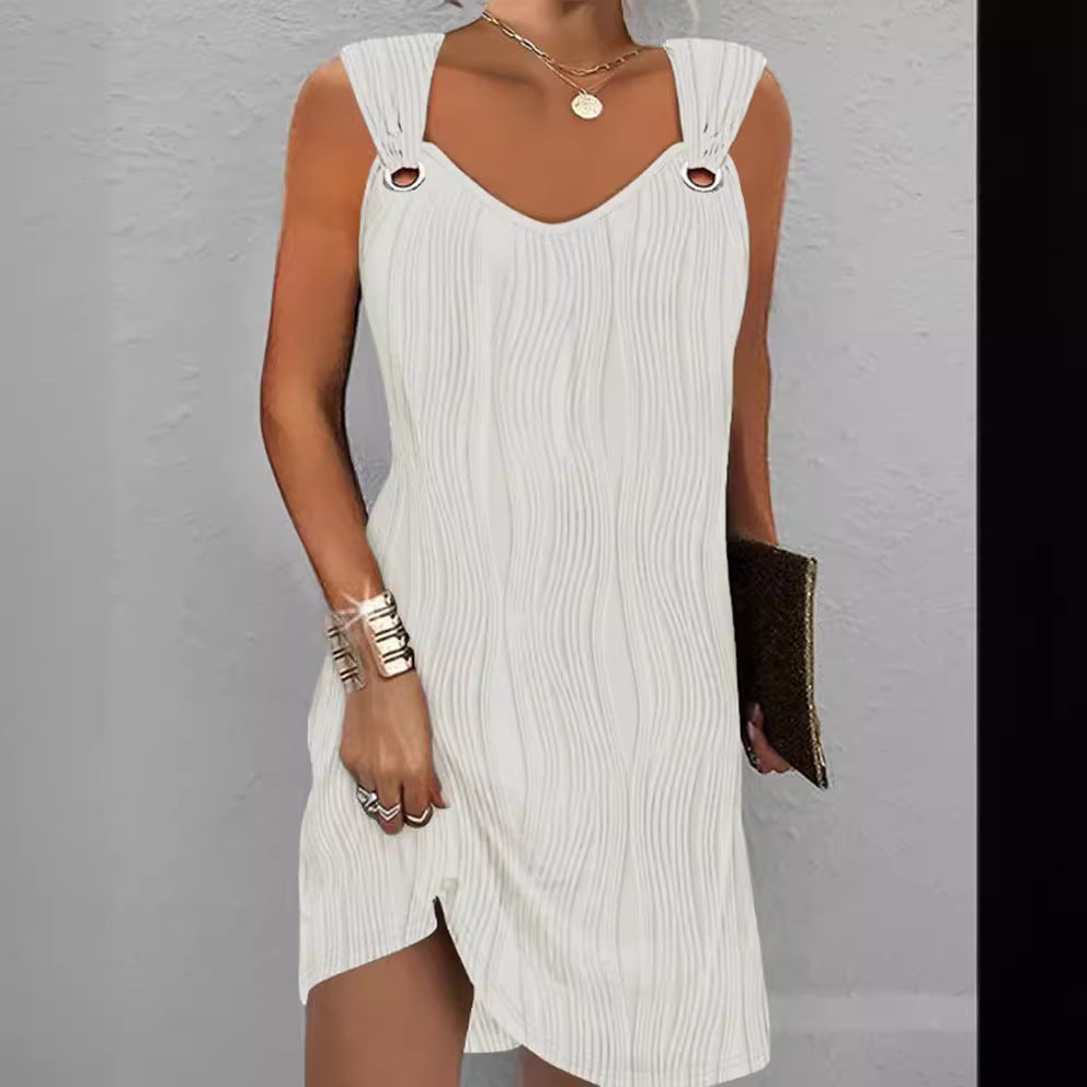 Damen Strickkleid mit Wellenmuster WW
