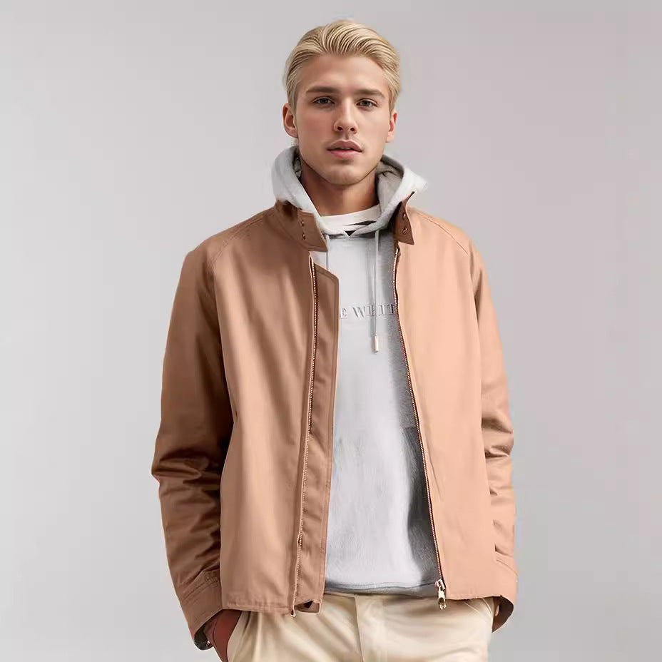 Herren elegante Steppjacke mit hohem Kragen und praktischen Taschen WW