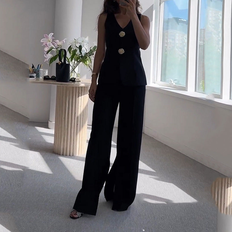 Damen Anzug mit Tailored Schnitt und eleganter Knopfdetaillierung WW