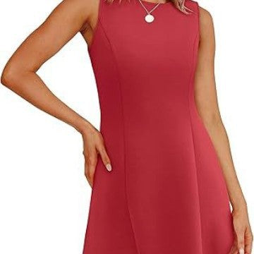 Damen ärmelloses A-Linien Kleid mit zeitlosem Schnitt WW
