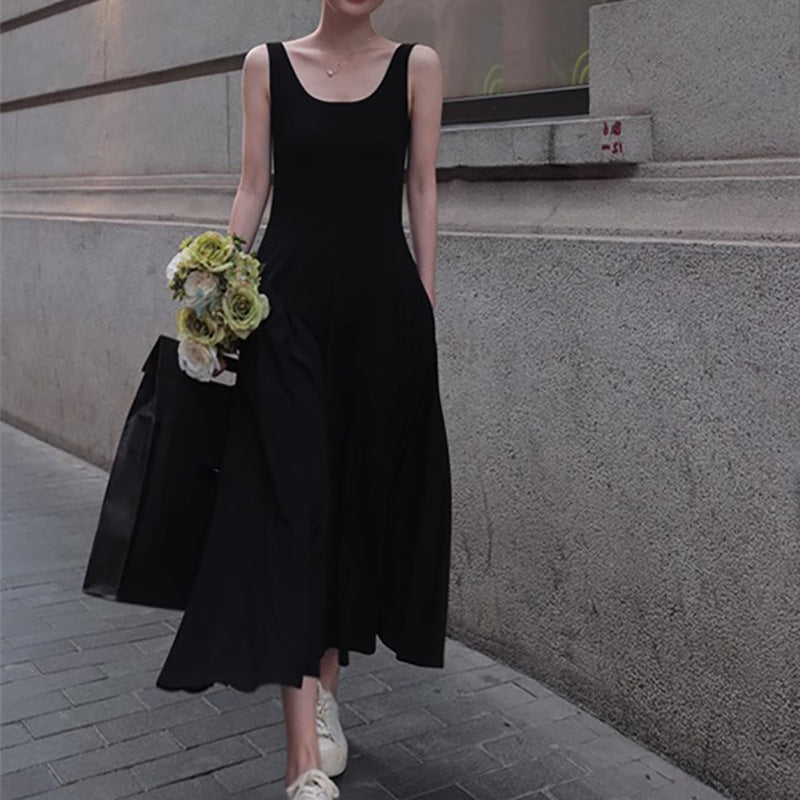 Damen A-Linie Midi Kleid WW