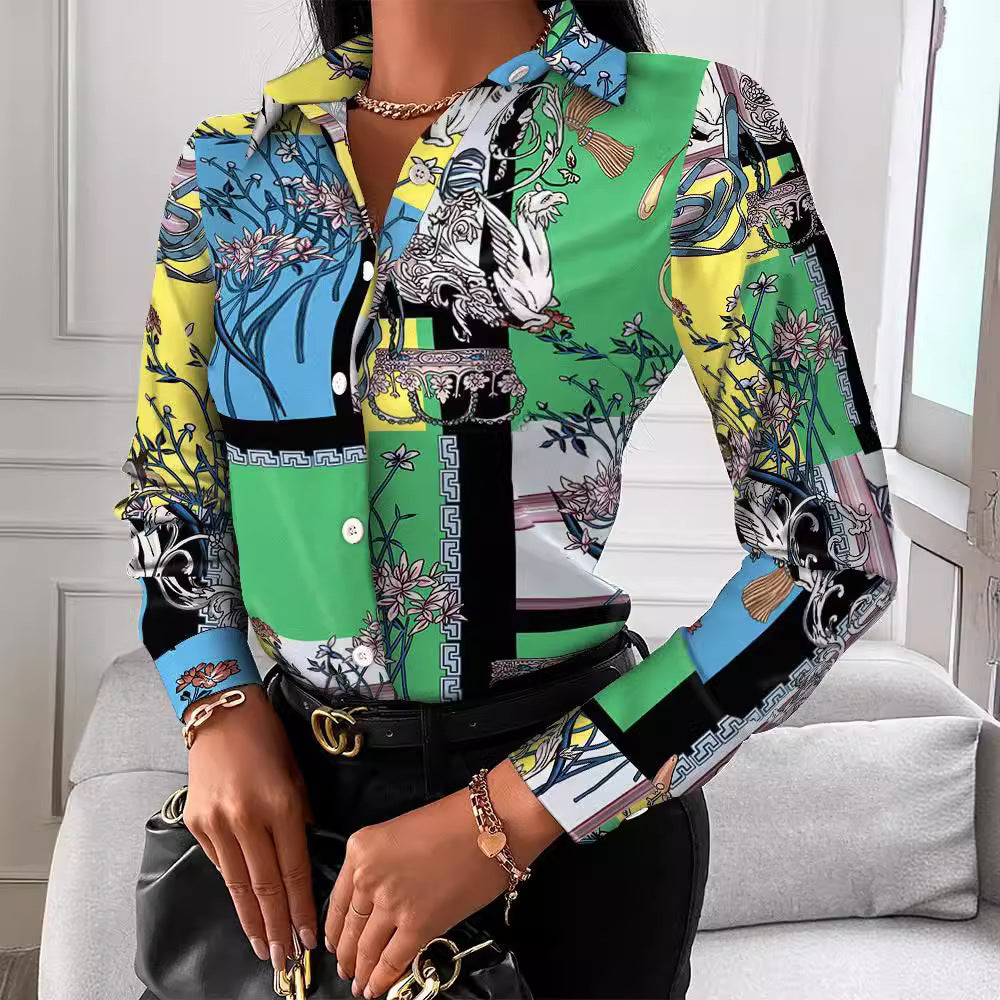 Damen Bluse mit elegantem Kettenmuster WW