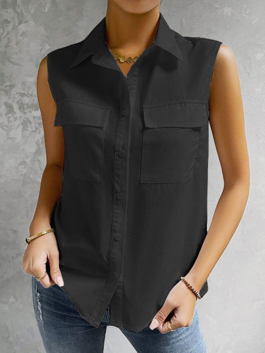Damen ärmelloses Hemblusenshirt WW