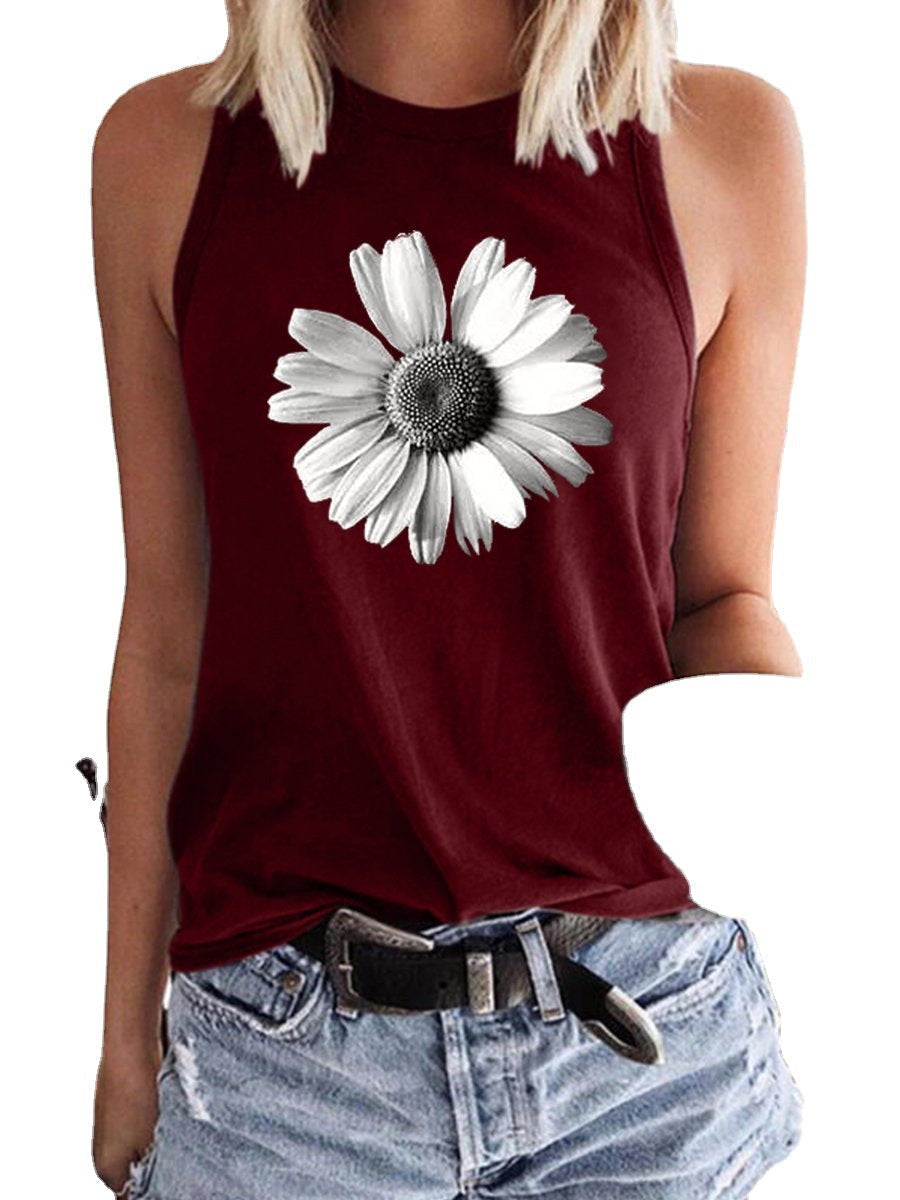 Damen ärmelloses Oberteil mit floralem Design WW