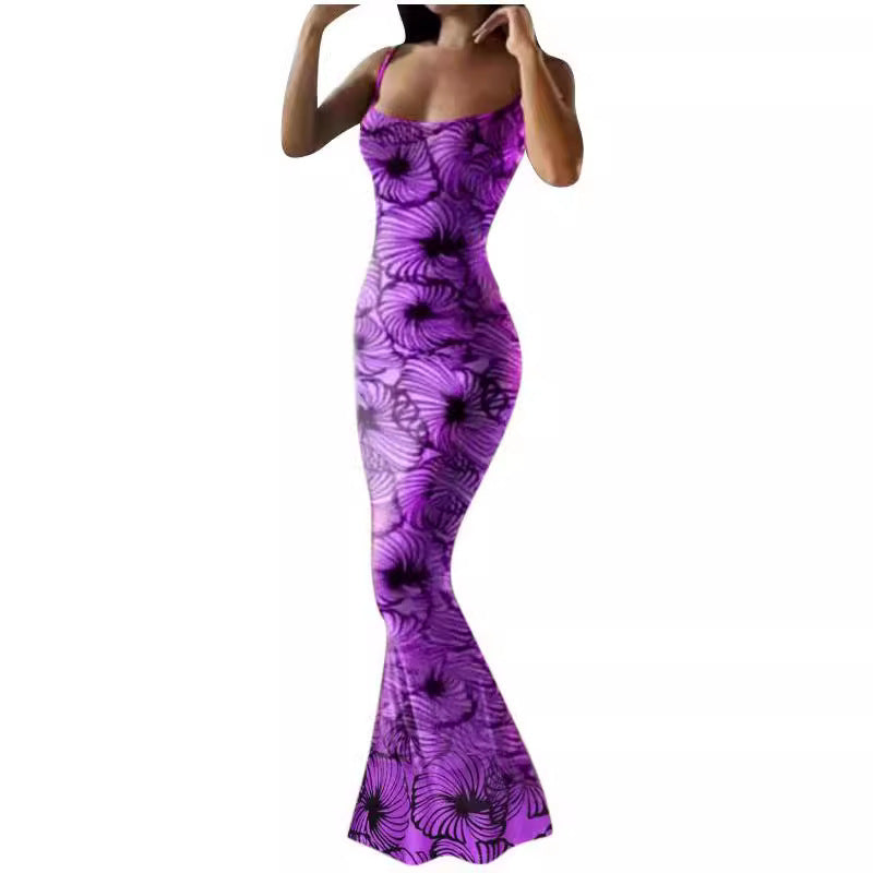 Damen Elegantes Maxikleid mit floralen Muster und schmalem Schnitt WW