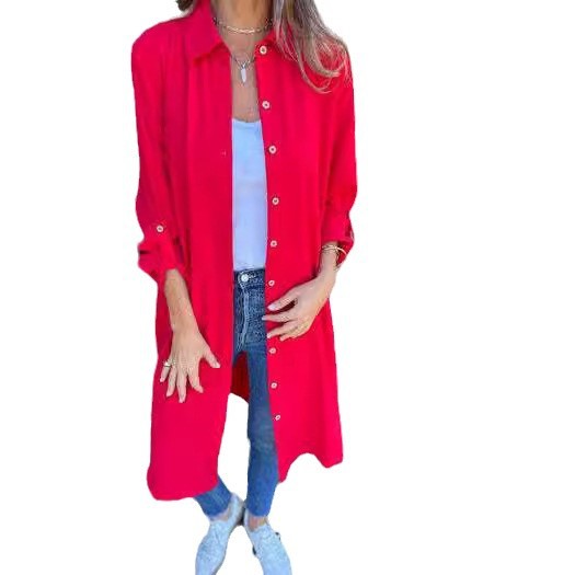 Damen Longbluse mit elegantem Schnitt und lässigen Details WW