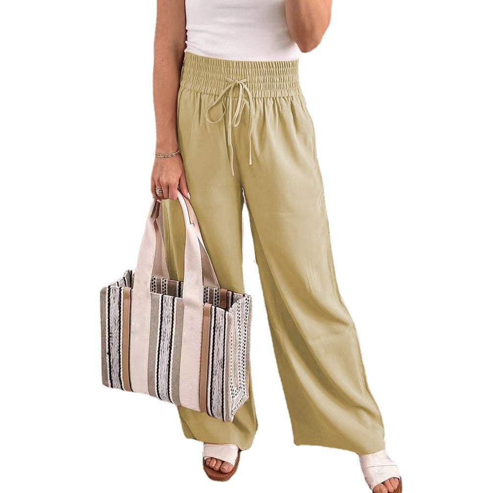 Damen Weite Freizeithose mit elastischem Bund und praktischen Taschen WW