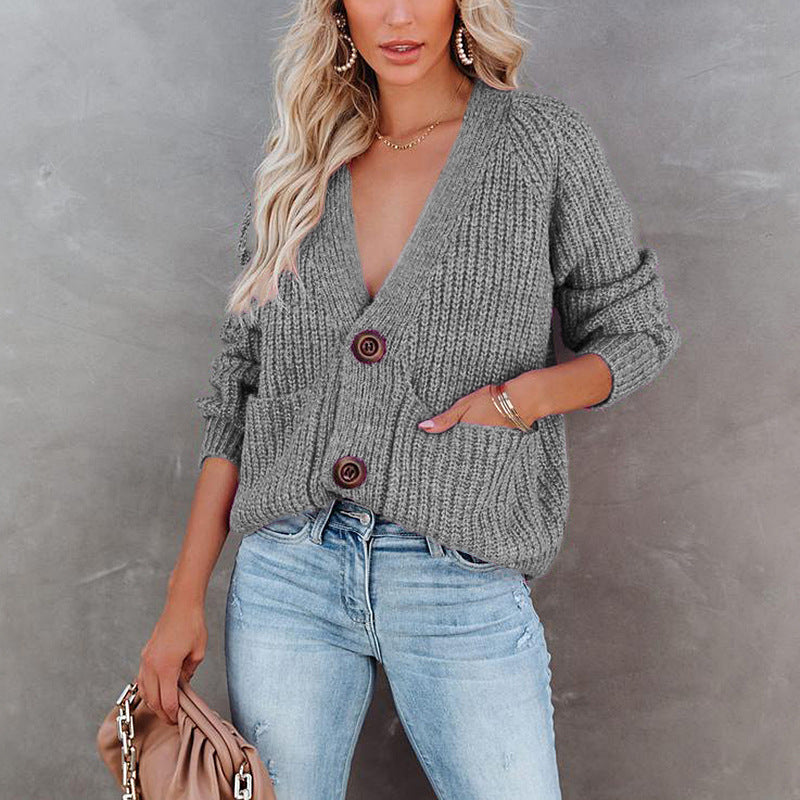 Damen Strickjacke im lässigen Schnitt mit praktischen Taschen WW