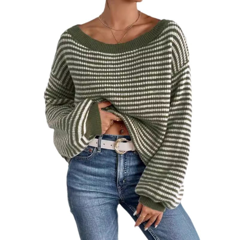 Damen Off-Shoulder Strickpullover WW