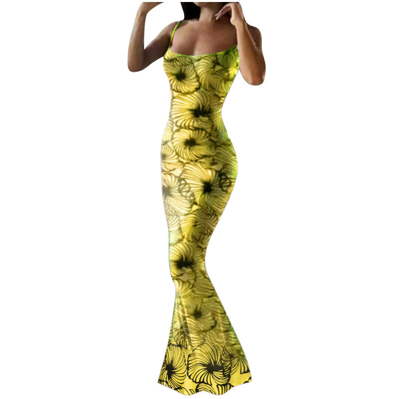 Damen Elegantes Maxikleid mit floralen Muster und schmalem Schnitt WW