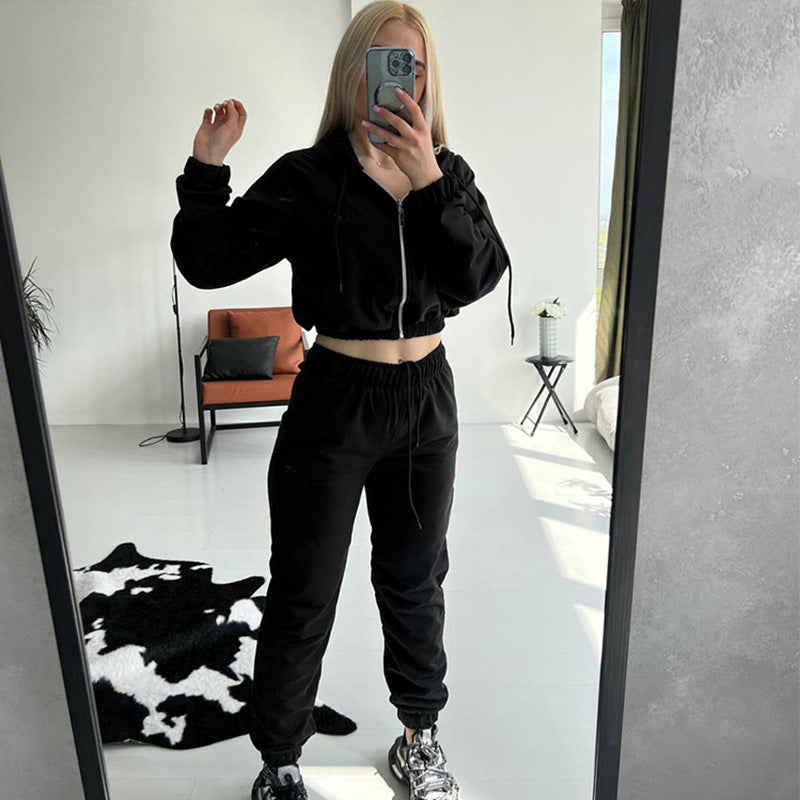 Damen lässiger Hoodie und Jogginghose-Set WW