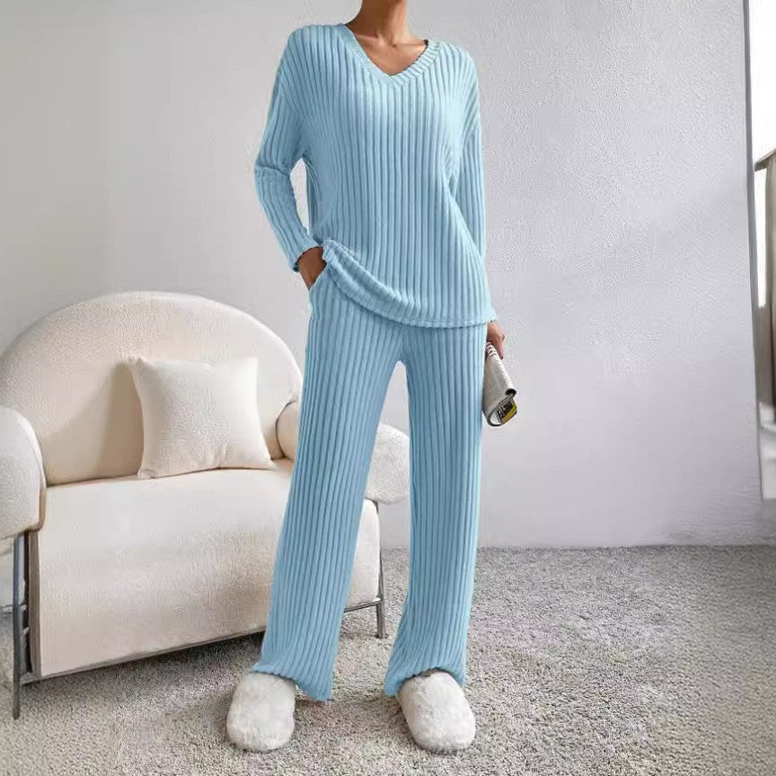 Damen Rippstrick Lounge Set WW