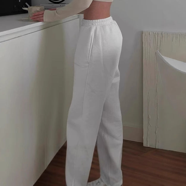 Damen Sportliche Jogginghose mit elastischem Bund und seitlichen Taschen WW