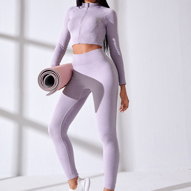 Damen Sportlicher Crop-Top mit Reißverschluss WW