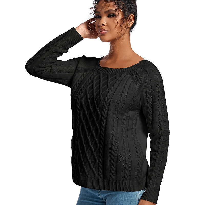 Damen Strickpullover mit stilvollem Zopfdesign WW