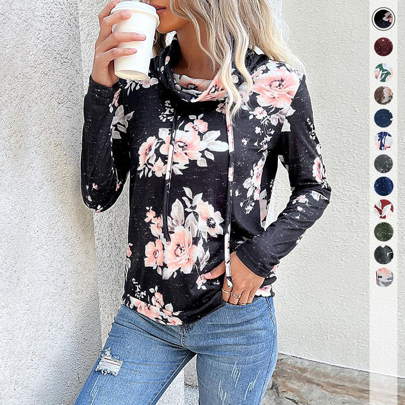 Damen Kapuzenpullover mit floralem Design und modernem Schnitt WW