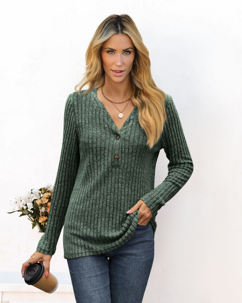Damen lässiges Langarmshirt WW