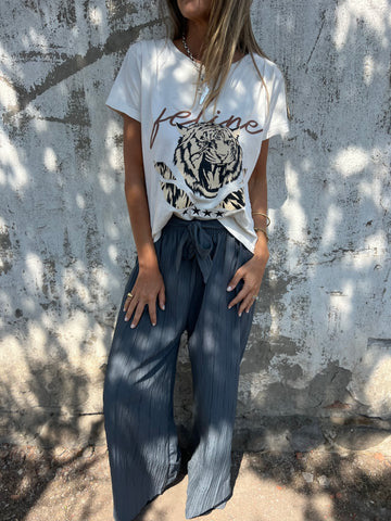 Damen lässige Weste mit elegantem Schnitt und weitem Bein WW