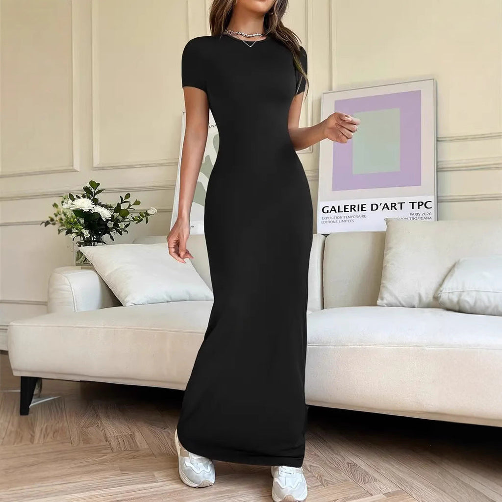 Damen Bodycon Maxi Kleid WW