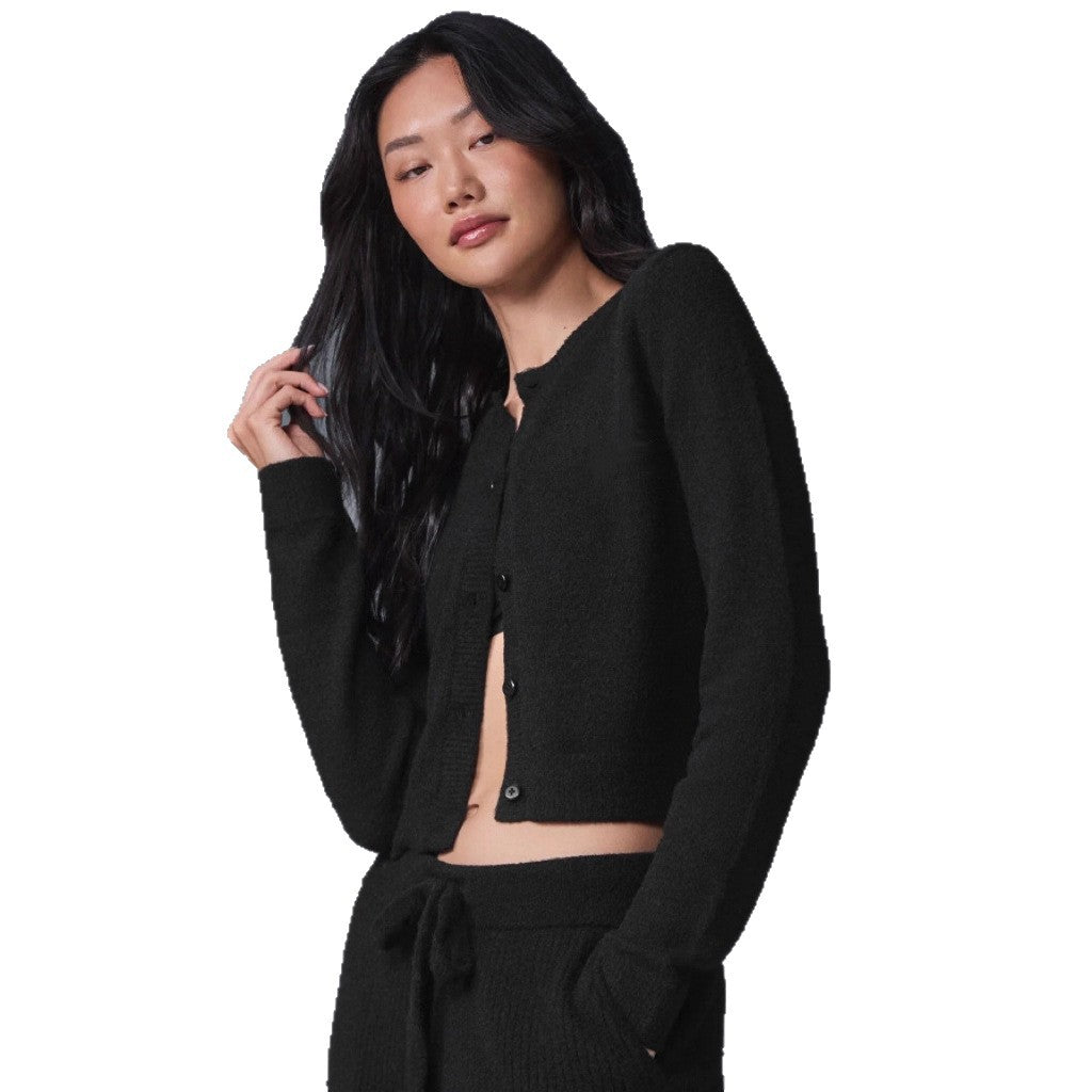 Damen cropped Strickjacke mit maritimen Knopfdetails und Rundhalsausschnitt WW