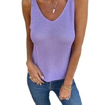 Damen luftiges Spaghettiträgertop aus ribbed Material WW