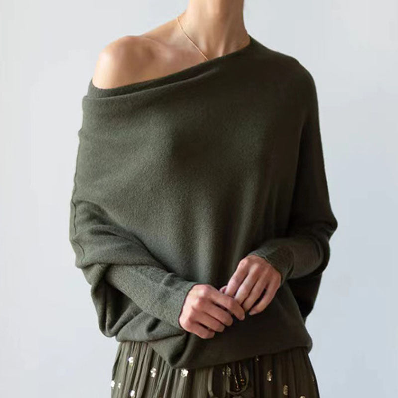Damen lässiger Schal-Pullover WW