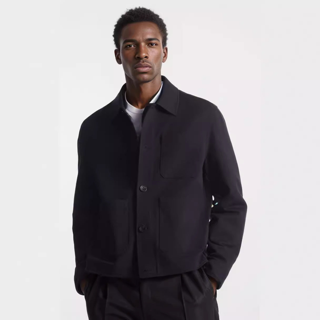 Herren leichte Utility-Jacke mit funktionalen Taschen und modernem Schnitt WW